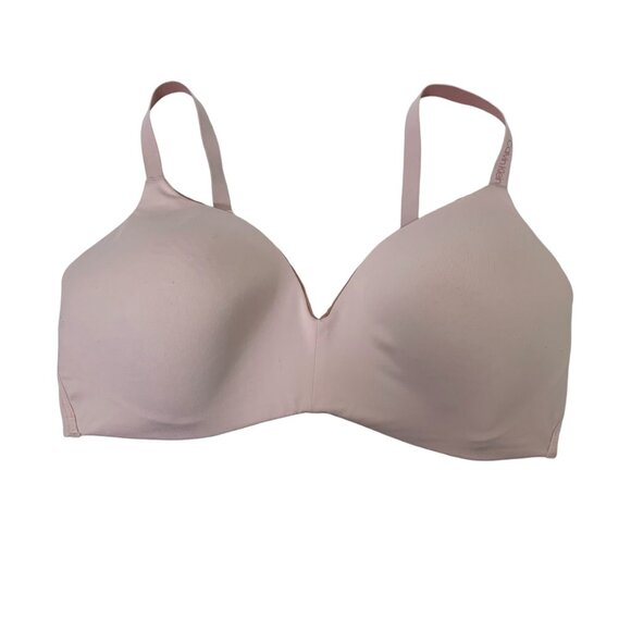 Calvin Klein Lightly Lined Wire-Free Bra in Pastel Pink - Size Large - Picture 1 of 6